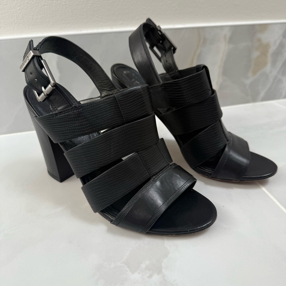 Circus by Sam Edelman black strappy block heels